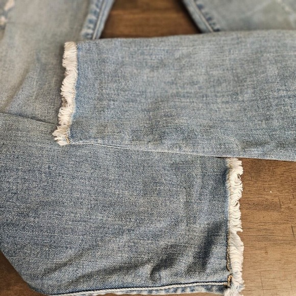 Eunina Clara High Rise Skinny Crop Jeans Size 7 Distressed Light Wash - Picture 7 of 9